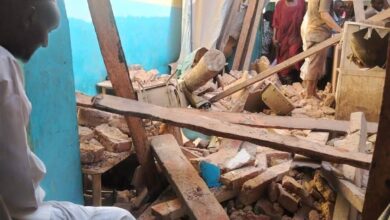 مطعم فول في كسلا ينهار فجأة فوق رؤوس الزبائن
