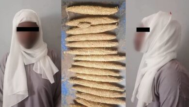 القبض على فتاة يستغلها والدها في تجارة الحشيش و يهرب